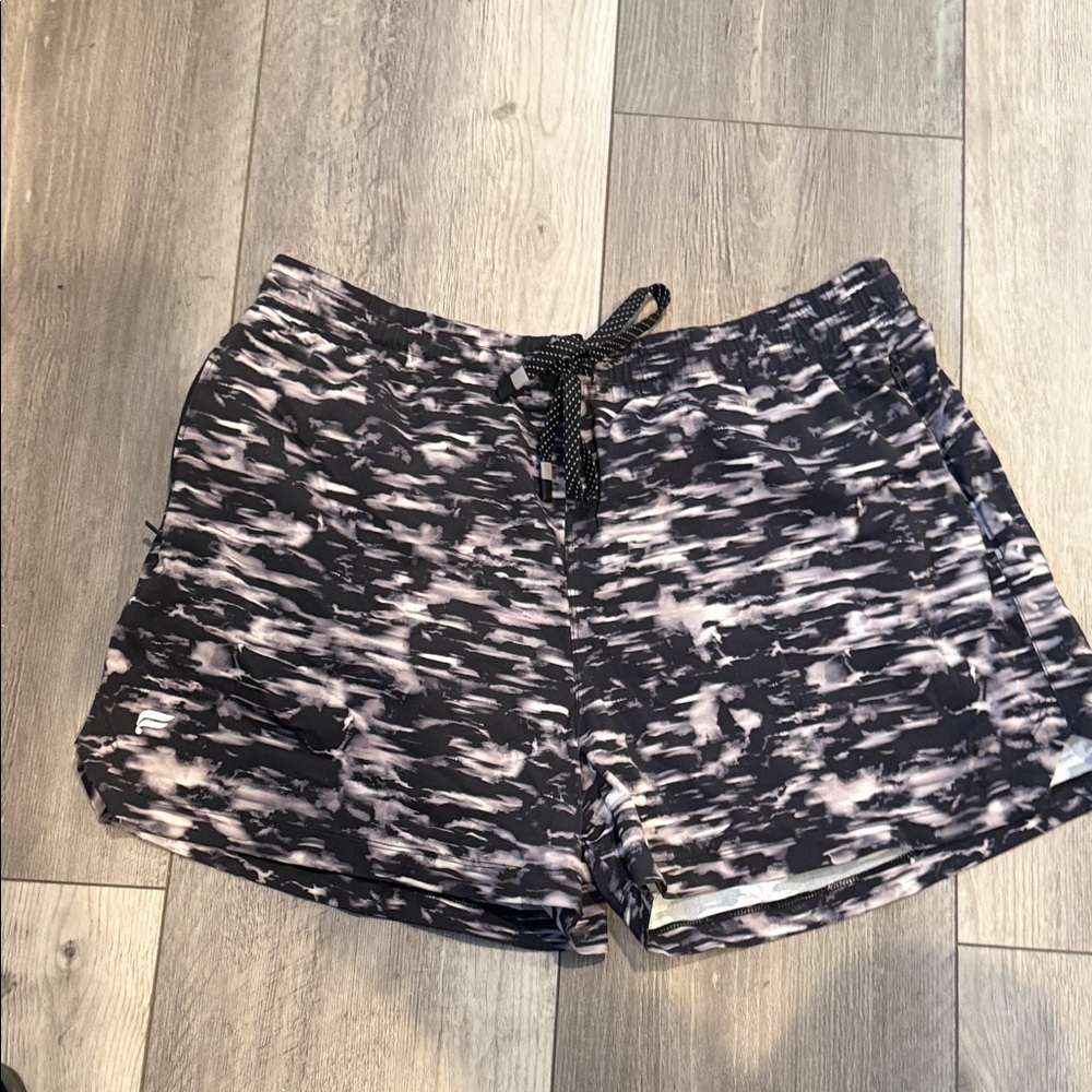 Fabletics Black and White Athletic Shorts